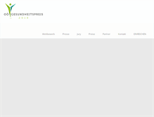Tablet Screenshot of gesundheitspreis.at